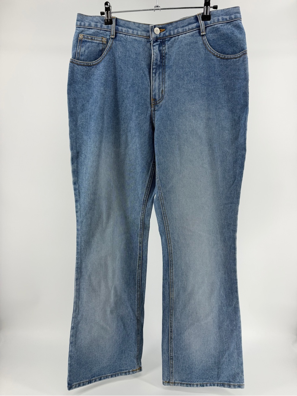 NWT Vintage Y2K 100% Cotton Bootcut Jeans, Lighter Medium Wash, Sz Juniors 15